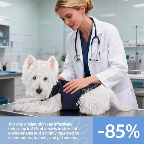 ExploreU Dog Anxiety Vest Skin-Friendly Thunder for Dogs, Dog Calming Shirt for Thunder, Fireworks, Vet Visits and Separation - Keep Pet Calm Without Medicine (Blue, M) - Thumbnail 2