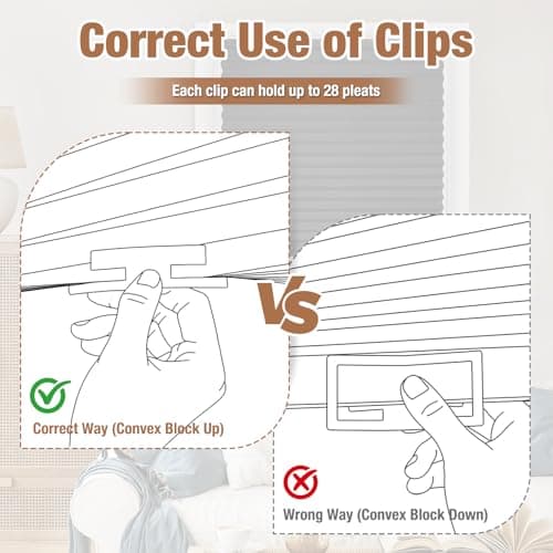Zipcase 6 Pack Window Blackout Shades, 100% Shading Cordless Light Filtering Pleated Paper Shades, 36 in x 72 in(Fits Windows 19”- 36”), Black - Thumbnail 6
