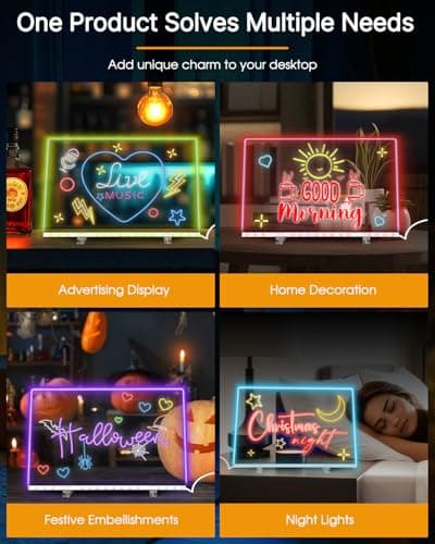 Lumi LED Drawing Board for Kids 2026 Upgraded Scratch-Resistant Light Up Dry Erase Board with 7 Neon Markers, Night Light & Writing Tablet Educational Toys Gifts for Boys Girls Ages 6-12 (12''x8'') - Thumbnail 5