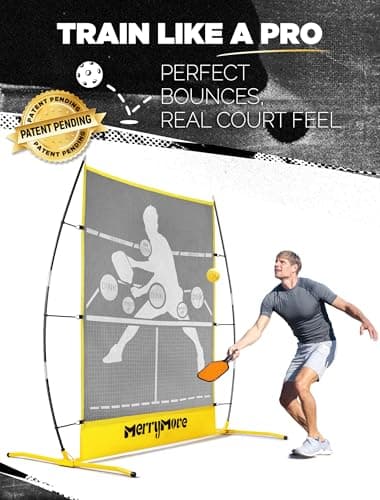 MerryMove Pickleball Practice Rebounder Net: Pickleball Rebounder or 6FT Mini Pickle Ball Net Portable for Outdoor Driveway Backyard and Indoor Garage - 2in1 Trainer for Dink Volley Training - Thumbnail 3