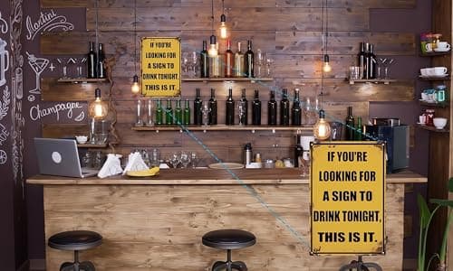 Carastora Funny Metal Bar Sign – Humorous Wall Decor for Home Bar, Man Cave, Garage or Patio – Vintage-Style Tin Sign for Drink Lovers – 8x12 Inch - Thumbnail 2