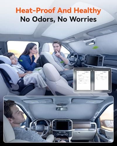 WOLFBOX Car Windshield Sun Shade for SUVs Trucks Sedans 69''x35'' - Thumbnail 4
