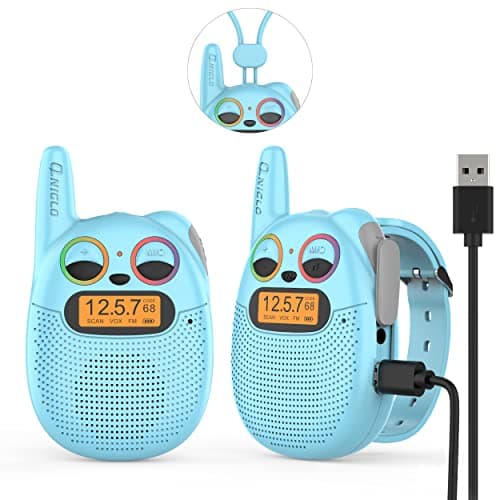 Qniglo Walkie Talkies for Kids, 3 Miles Long Range 22 Channels 2 Way Radio for Boys Girls Ages 3-12, Walkie Talkies for Outdoor Camping Hiking, Easter/Birthday Presents for 4 5 6 7 8 Year Old - Image 1