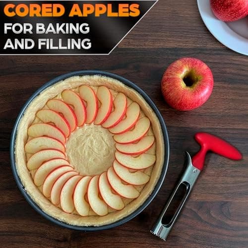 Apple Corer Tool – Stainless Steel Apple Core Remover with Durable Plastic Handle – Comfortable Grip, Easy to Use, Dishwasher Safe & Long-Lasting | Works for Apples, Pears, Tomatoes, Peppers & More - Thumbnail 6