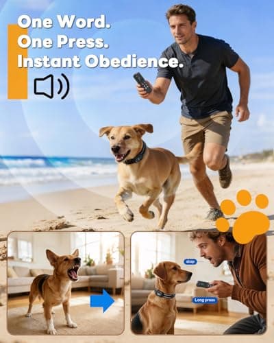 oitickly Smart Dog Training Collar with Remote – 4500FT Range Rechargeable E Collar with Voice Command, Beep, Vibration, Static & LED Light, Waterproof Shock Collar for Small Medium Large Dogs - Thumbnail 3