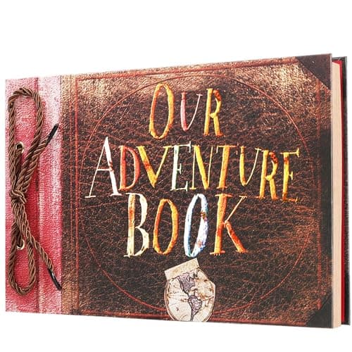 Our Adventure Book Scrapbook Photo Album Travel Journal Book,Retro Style Embossed Cover,Photo Book Kit,Memory Book,Travel Diary - Image 1