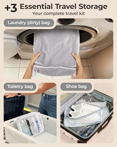 BAGSMART Travel Vacuum Bags with Rechargeable Electric Pump, 18PC Kit - Thumbnail 4