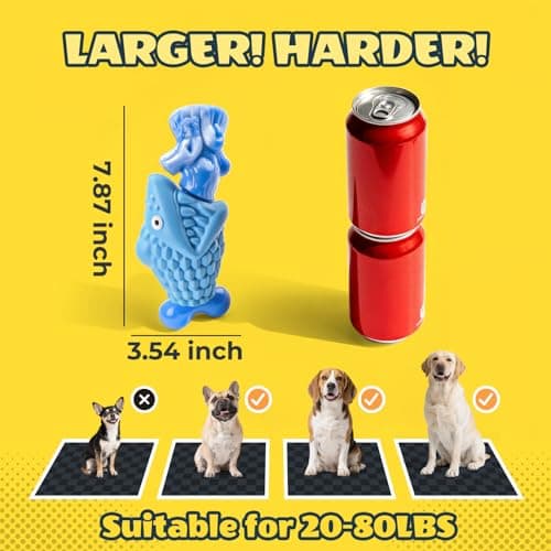 Kseroo Tough Dog Toys for Aggressive Chewers: 2 Pack Indestructible Dog Toys to Keep Them Busy, Tough Chew Toys for Large Dogs, Nylon & Rubber Dog Chew Bones, Squeaky Dog Toy for Large Breed - Thumbnail 2