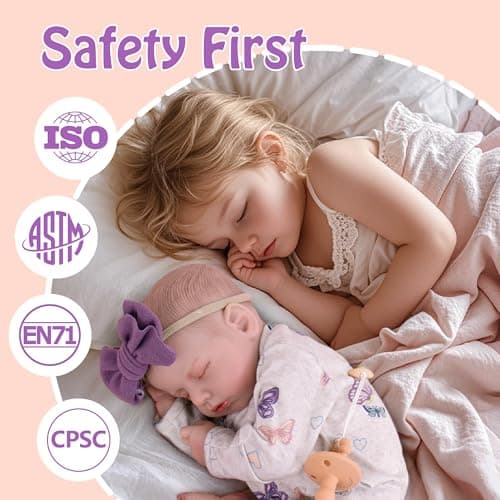 Milidool Reborn Baby Dolls, 20Inch Cute Soft Vinyl Realistic Newborn Baby Doll Poseable Lifelike Real Life Baby Dolls with Accessories for 3+ Year Old Girls Gifts, Pretend Play, Collection - Thumbnail 3