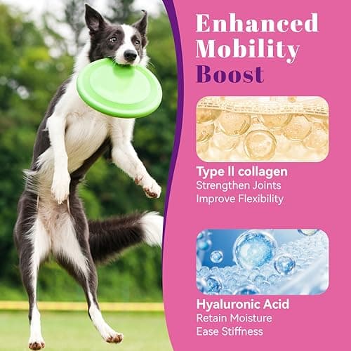 Glucosamine for Dogs Hip and Joint Support - Dog Joint Supplement with Chondroitin, MSM, Turmeric & Omega 3 - Relief for Joint Pain & Inflammation - Mobility & Flexibility - 150 Soft Chews, Chicken - Thumbnail 3