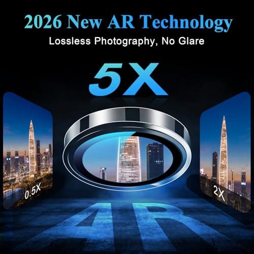 YWXTW Camera Lens Protector for Samsung Galaxy S26 Ultra, [5X Stronger] Individual HD Tempered Glass Camera Cover for Galaxy S26 Ultra Accessories, Anti Scratch, 1 Set - Thumbnail 4