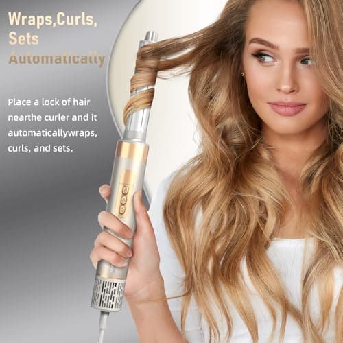 6 in 1 Hot Air Brush & Hair Dryer–High-Speed Hair Dryer Brush with Auto Wrap Curlers, Hot Air Styler Wrap Fast Drying & Frizz-Free Styling, No Heat Damage, Volumizing with Travel Bag - Thumbnail 6