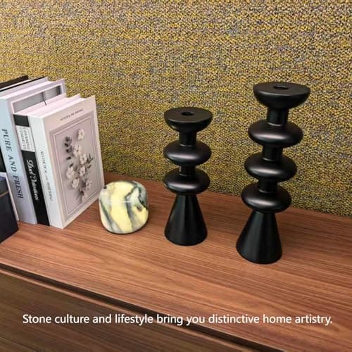 Marble Lamp Night Light Touch Bedside Table Lamp for Bedroom,Type-C Rechargeable Small Desk Bedside Small Lamps,Eye Caring Dimmable LED Ambient lamp (Calacatta Green) - Thumbnail 4