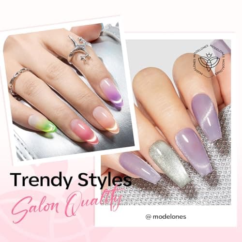 Modelones Gel Polish Cat Eye Magnet for Nails, 5 PCS Nail Magnet Tool Set for Cateye Gel Polish, 4-in-1 Cat Eye Nail Magnet with Magnetic Bead, Heart, Bunny &Circle Cat Eye Magnets for DIY Nail Art - Thumbnail 4