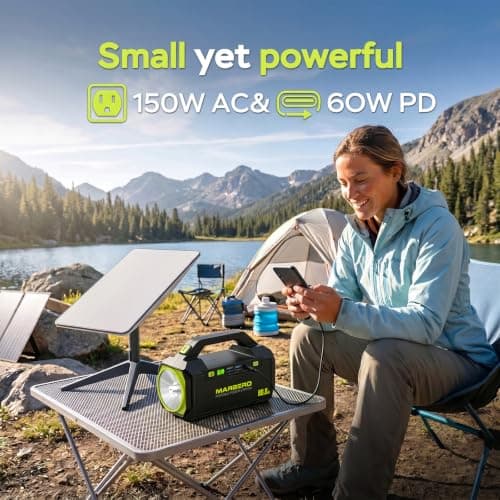 MARBERO Portable Power Station with AC Outlet 100W Solar Generator 88.8Wh - Thumbnail 3