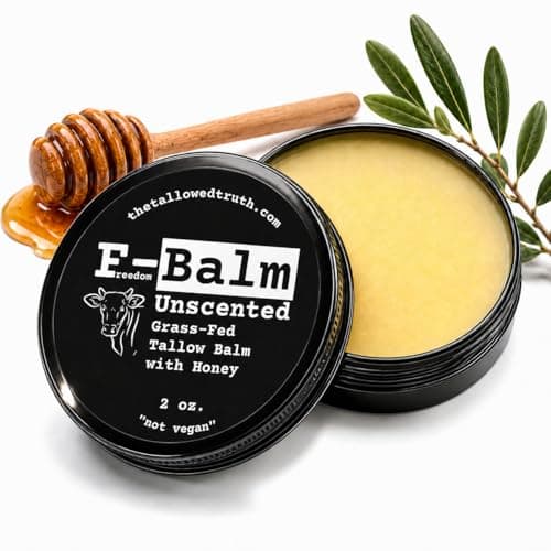 The Tallowed Truth Tallow Balm - Beef Tallow for Skin and Face, Honey Balm - 4 Ingredient Face Moisturizer - Grass-Fed, Made in Canada, Unscented, 2 oz - Image 1