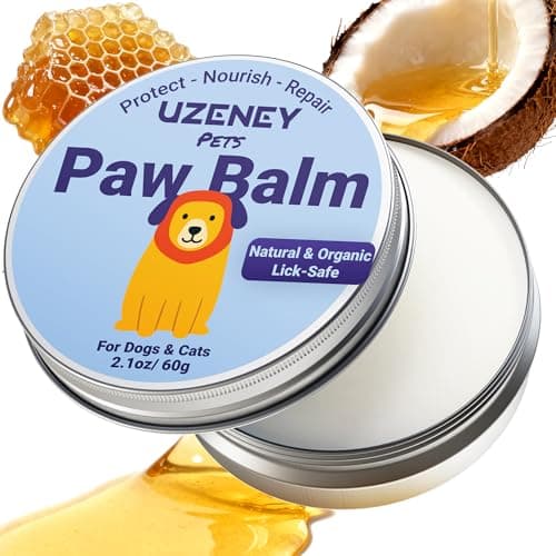Lick-Safe Dog Paw Balm & Nose Balm, 2.1 oz | Natural Dog Balm with Coconut Oil for Dry Nose, Cracked Paws | Cat Paw Wax and Moisturizer, Nose Butter, Snout Soother | Winter Protection - Image 1
