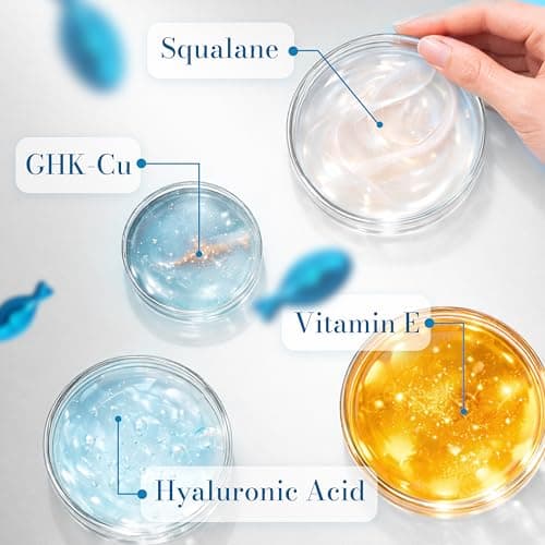 Blue Copper Peptide Serum Capsules for Face - Anti-Aging GHK-Cu Brightening Capsules with Hyaluronic Acid & Peptides for Wrinkle Reduction- Individual Sealed facial capsule for Glowing & Youthful Skin - Thumbnail 2