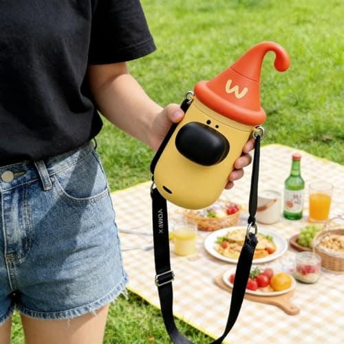 Insulated Water Bottle, 100% Leak-proof Travel Mug | w/baldric & Straw|Silicone Sleeve for Durability | 316 stainless steel cup body | 3-In-1 Lid | Reusable Coffee Travel Mug. (Yellow) - Thumbnail 4