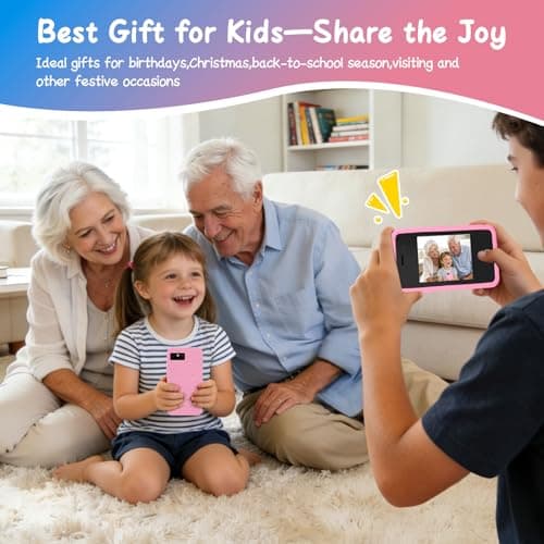 Kids Smart Phone Toy with 16GB SD Card & Drop-proof Silicon Case – 3.0” Touchscreen, Dual Camera, MP3 & 14 Educational Games – Parental Control & Habit Tracker – Christmas Birthday Gift for Boys Girls - Thumbnail 5