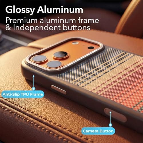 Maledan for iPhone 17 Pro Case - Ultra Slim Case for iPhone 17 Pro with Caseless Feel[Camera Control][Fit for Magsafe]Shockproof Magnetic iPhone 17Pro Phone Case, TPU & 1500D Aramid Carbon Fiber Woven - Thumbnail 3