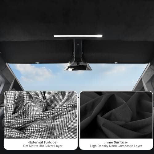 Cybertruck Sunshade Roof Heat-Insulating, UV-Protective, Nano-Reflective Interior Accessories for Tesla Cybertruck 2024-2026 (2PCS) - Thumbnail 3