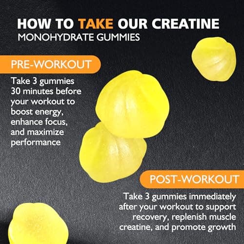 BEAST BITES Nutrition Creatine Monohydrate Gummies for Men & Women - 5g of Creatine Monohydrate per Serving - Sugar Free,Vegan, Pineapple Flavor, 135 Count (45 Servings).. - Thumbnail 4