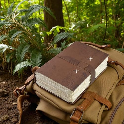 Kathmandu Valley Co. Heritage Deluxe Nepali Traveler Vintage Leather Bound Journal with Handmade Heavyweight Tree-free Lokta Paper, 5x8 Office Notebook, Handcrafted in the Himalayas of Nepal - Thumbnail 5