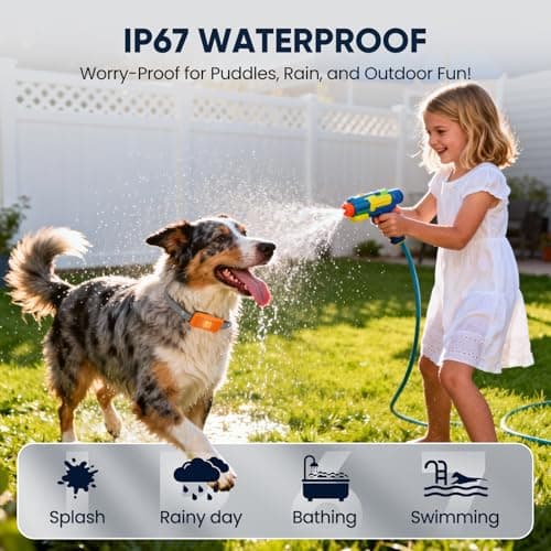 Dog Bark Collar for Large Medium Small Dogs, Effective No-Bark Collar, Smart Barking Collar, Rechargeable Bark Collar with 7 Sensitivity, 3 Modes, Waterproof,Neon Orange - Thumbnail 6