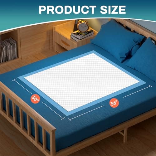 AAY Bed Pads Disposable 30" x 36" (50 Count), Extra Large Super Absorbency Disposable Underpads for Incontinence, Premium Leakproof Protective Chucks Pee Pads for Adult, Kids, Puppy Training - Thumbnail 2