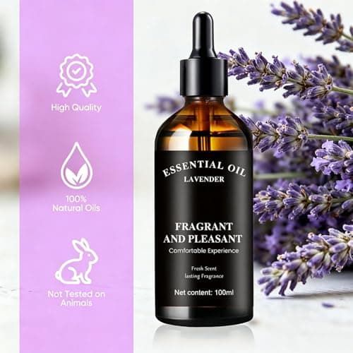 Gihen Lavender Fragrance Oil 100ml, Natural Calming Essential Oil for Diffusers, Soothing Aromatherapy Scent for Sleep & Relaxation, Long-Lasting Home Fragrance Oil for Bedroom & Living Room - Thumbnail 2