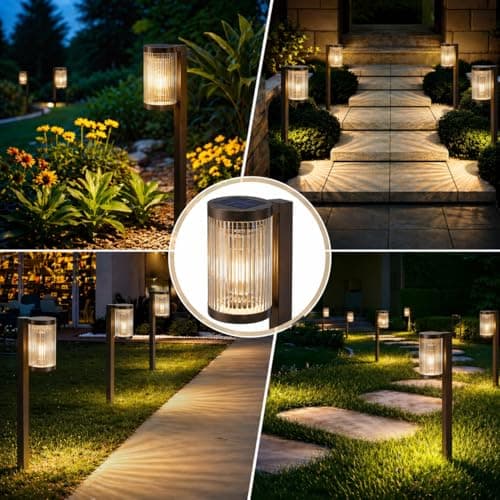 ELECLINK Solar Pathway Lights Outdoor, 6 Pack Upgraded Outdoor Solar Lights for Outside Super Bright Up to 15Hrs, IP65 Waterproof Solar Garden Lights for Yard Path Sidewalk Driveway Walkway Decor - Thumbnail 6