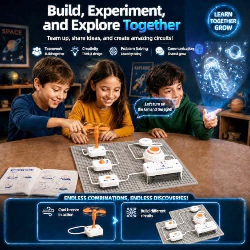 STEM Science Kit for Kids, Electronics Circuit Exploration Toy, 22 PCS - Thumbnail 5