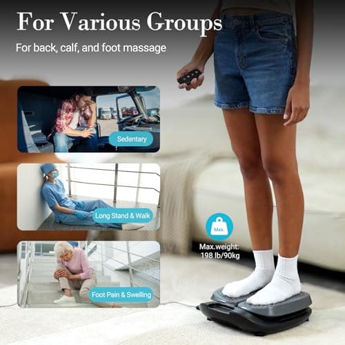 CuPiLo Foot Massager for Neuropathy FSA Eligible HSA, Adjustable Vibration Foot Massager with Heat & Remote Control, Electric Feet Massager for Legs Circulation, Plantar Fasciitis Pain, Stress Relief - Thumbnail 6