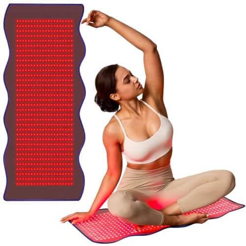 2026 Latest Red Light Therapy Mat, Large 37" x 16.5", 560 LEDs Dual-Chip 660nm 850nm Red Light Mat for Body, 6 Timers & 5 Energy Levels, Unique Wave Contour Design Full Body Coverage for Home Use - Image 1
