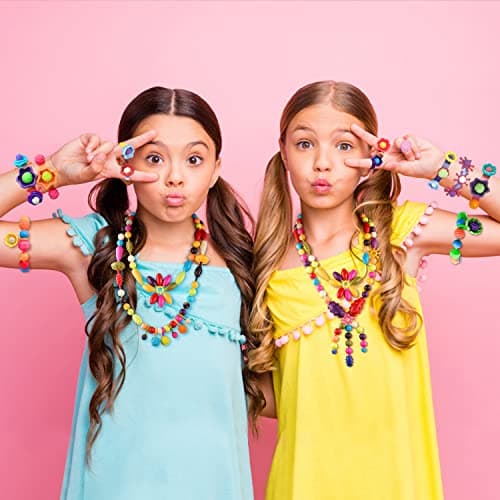 NEXBOX Girls Crafts Jewelry Making Kit for Toddlers - Pop Beads Toys Sets for Little Kids Age 3 4 5 6 Year Old, Ideas Birthday Gifts - Thumbnail 3
