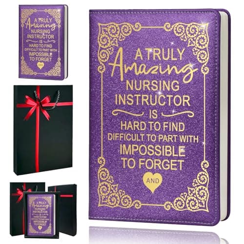 QDWXDEL Nurses Week Gifts,A5 Hardcover Leather Journal for Women - 200 Pages Premium Paper Notebook, Nurse Journal Notebook for School, Work (Nurse Purple)