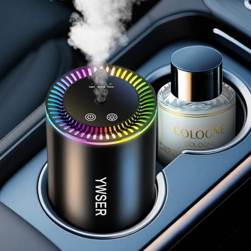 Smart Car Air Freshener, Car Air Freshener Diffuser with Starry Sky Projection and 50ml Perfume, Auto On/Off Intelligent, 3 Mode Adjustable Rechargeable Aroma Diffuser, Cologne - Image 1