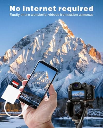 USB C to SD Card Reader for iPhone iPad, 3 in 1 Memory Card Reader with USB Camera Adapter for SD/TF Compatible with iPad, Type C Card Reader for iPhone 16/15, iPad/Mac and More Type C Devices - Thumbnail 2