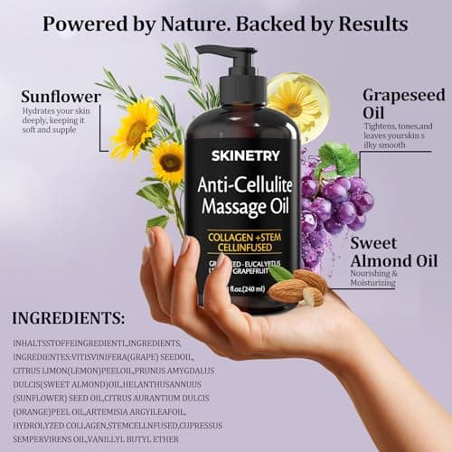 SKINETRY Massage Oil Nourish Your Skin & Senses – Firming Body for Smoothing Cellulite & Improving Texture. Silky, Fast-Absorbing Formula with Collagen & Stem Cell – 8 Fl Oz Aromatherapy Massage - Thumbnail 2