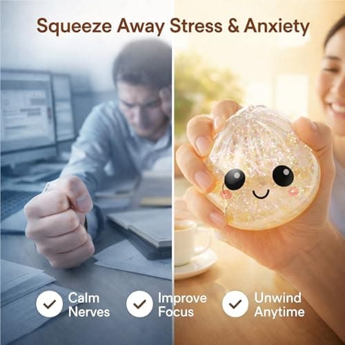 Glitter Dumpling Squishy - Random Glitter Dumpling Box, 10 Colors Dumplings Squishy Toy, More Surprises (Random-4PCS) - Thumbnail 6