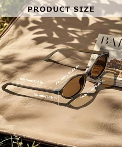 OUKEMAX Retro Cat Eye Sunglasses for Women – UV400 Protection, Lightweight Square Frame Shades for Travel, Driving, and Everyday Style - Thumbnail 3