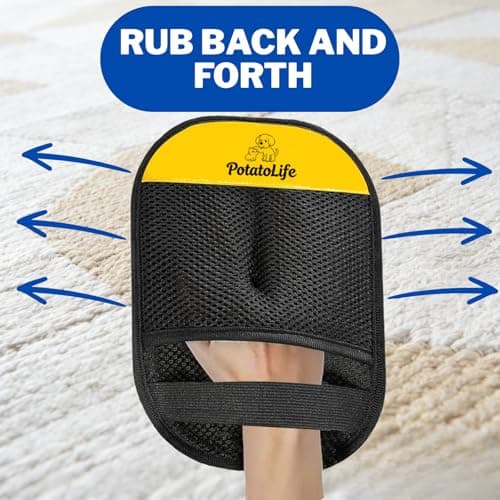 PotatoLife Pet Hair Removal Glove Upgraded Reusable Electrostatic Washable Fur Remover for Dogs Cats, Grooming Mitt for Couch, Sofa, Furniture, Carpet, Clothing and Car Seat, 2-Pack Small - Thumbnail 6