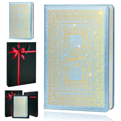 QDWXDEL Appreciation Gifts For Coworkers,A5 Hardcover Leather Journal for Women - 200 Pages Premium Paper Notebook, Coworker Journal Notebook for School, Work (Coworker Sky Blue) - Image 1
