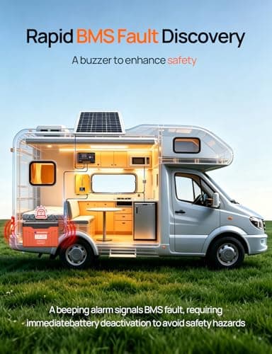 ECO-WORTHY 12V 100AH LiFePO4 Lithium Battery with SOC Display, Upgrade 2.0 with built-in Bluetooth, 100A BMS with Low-Temp Protection, Suitable for RV, Camping, Solar Off-Grid trolling motor - Thumbnail 5