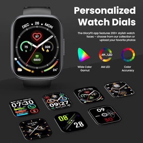 Smart Watch for Men Women (Answer/Make Call), 1.95" Touch Screen Fitness Watch with Heart Rate/Sleep Monitor, IP68 Waterproof Smartwatch for Android iOS, Activity Tracke with 120+ Sports Modes, Black - Thumbnail 6