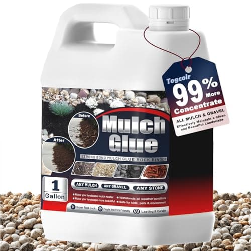 Mulch Glue for Landscaping - 1 Gallon Strong Adhesive Rock Glue for Landscaping, Non-Toxic Weather-Resistant Mulch Anchor for Landscaping Rocks, Pebbles and Pine Straw - Image 1