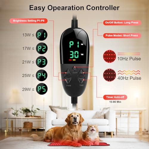 Red Light Therapy Mat for Body - 31.1" x 14.2" Red Light Therapy Pad with 240 LEDs, 660nm Red & 850nm Near Infrared, 29W High-Power, W240 - Thumbnail 6