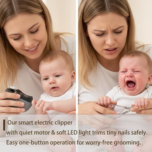 Electric Nail Clipper - 3 in 1 Upgraded Smart Trimming & Polishing Nail Clipper with 2 Adjustable Speeds, LED Light & Chip Collecting Box, Suitable for Adults, Elderly（Gray） - Thumbnail 5