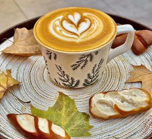 JINNTHE Handmade Ceramic Coffee Mug with Handle for Tea Latte,12 oz. Microwave Dishwasher Cup, Art Gifts Green Plant Leaf Mug, Cup for Coffee, Tea & Hot Chocolate, Cypress Leaves - Thumbnail 2